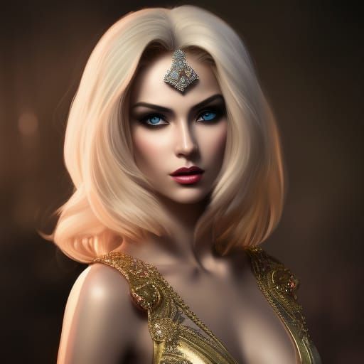 Pretty woman wearing jewelry • blonde collection #2