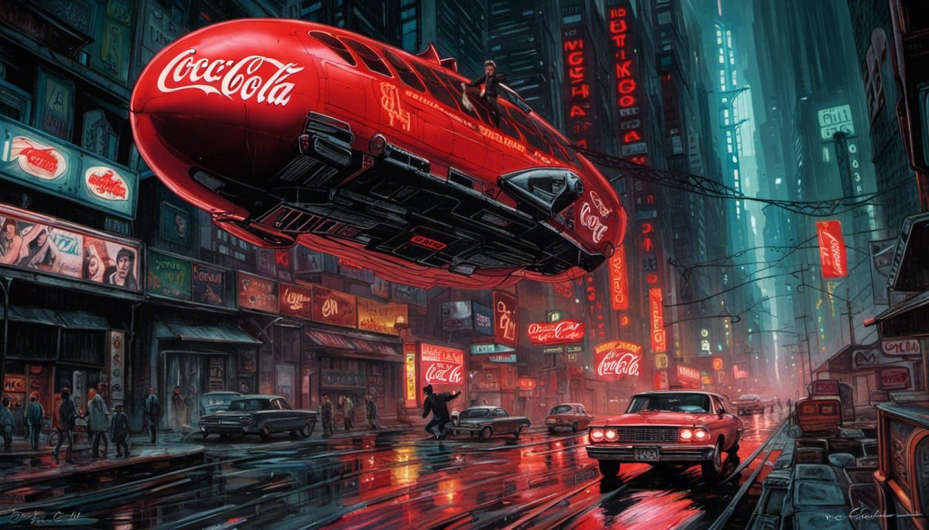 Cyberpunk Skyscraper Jump in Noir Style