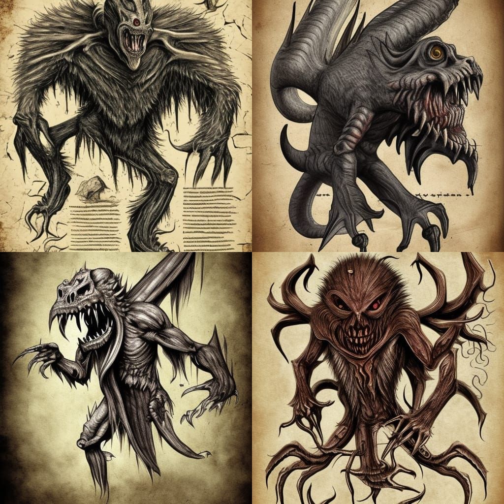 Magic Ghoul Illustration in Monster Manual Style