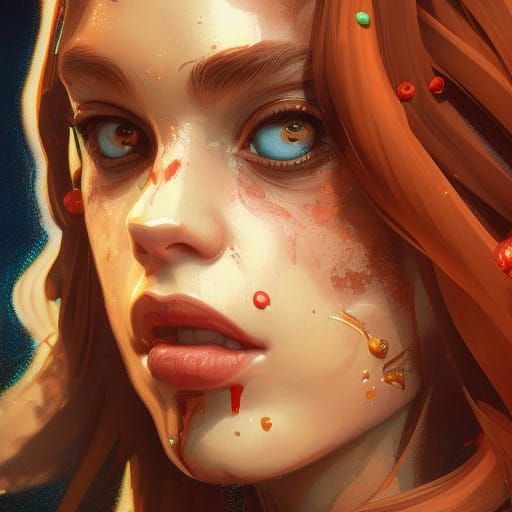 Gingerbread House Portrait in Hyperdetailed Style