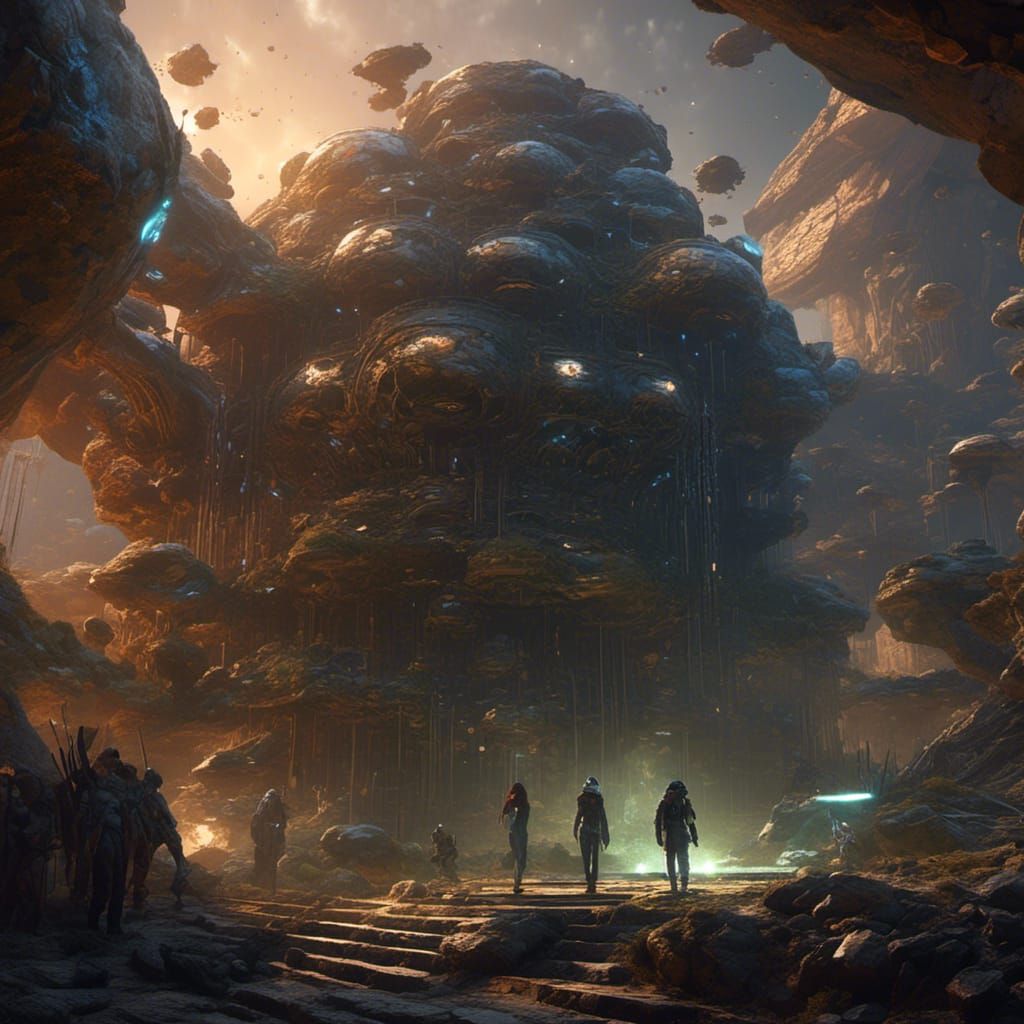 Fantasy Sci-Fi Characters in Hyperdetailed Dark Art