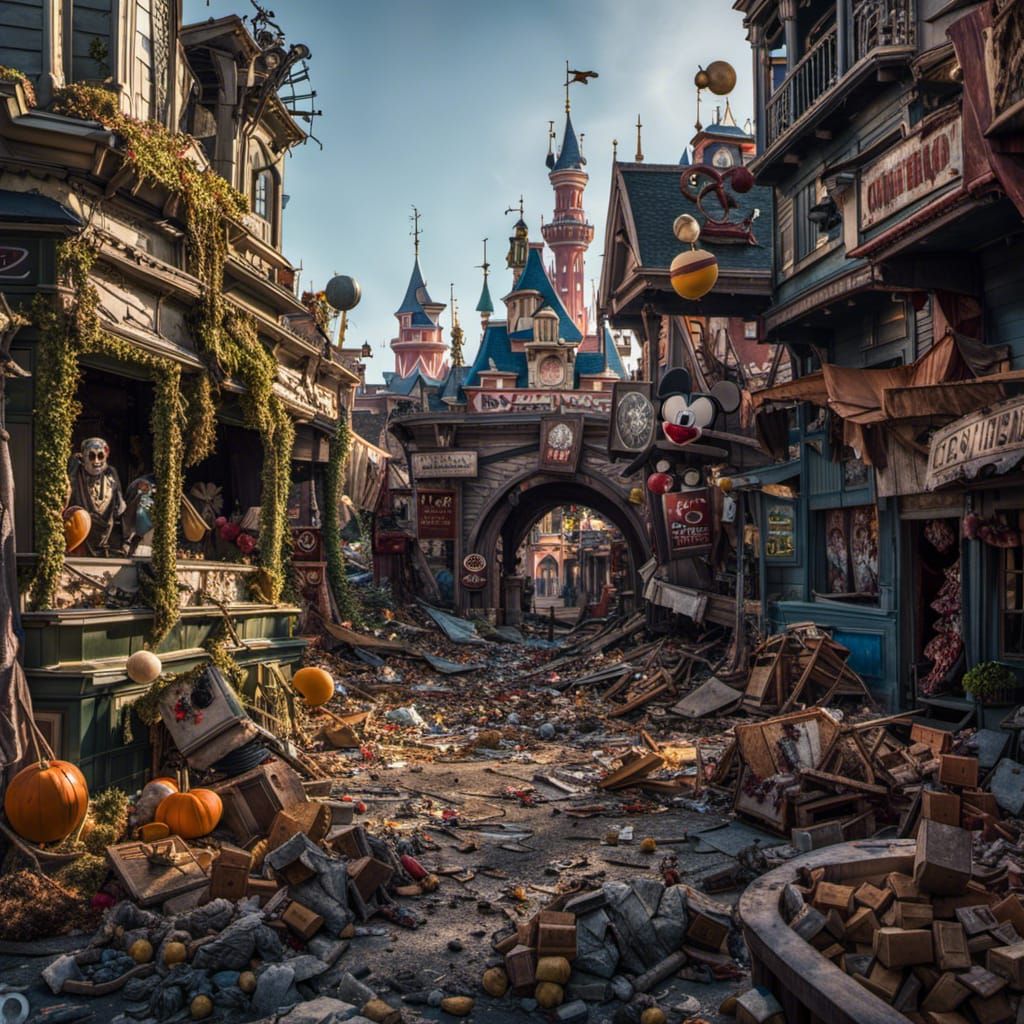 Zombie Disneyland Overrun in Apocalyptic Chaos