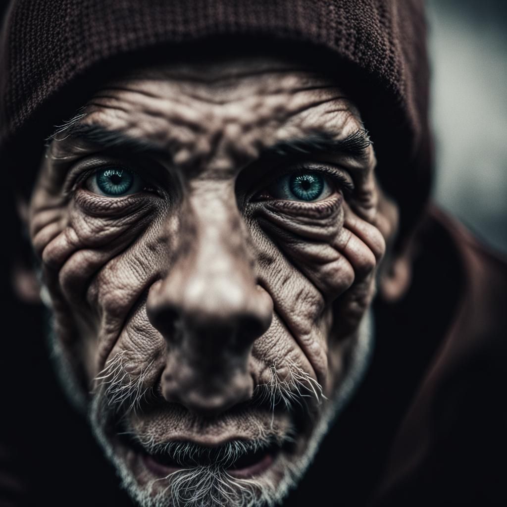 Intimate Close-Up Portrait in Ambient Light