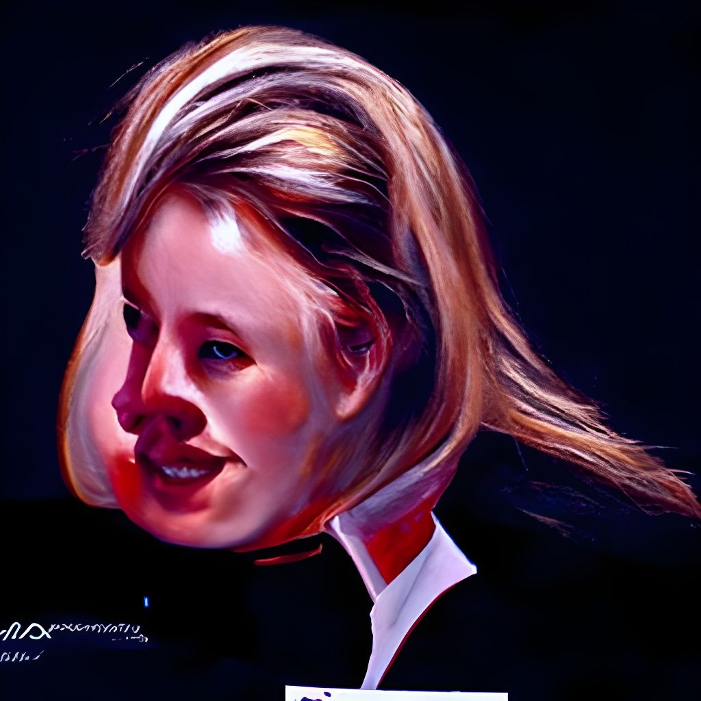 Elizabeth Holmes Portrait in Oil Painting Style