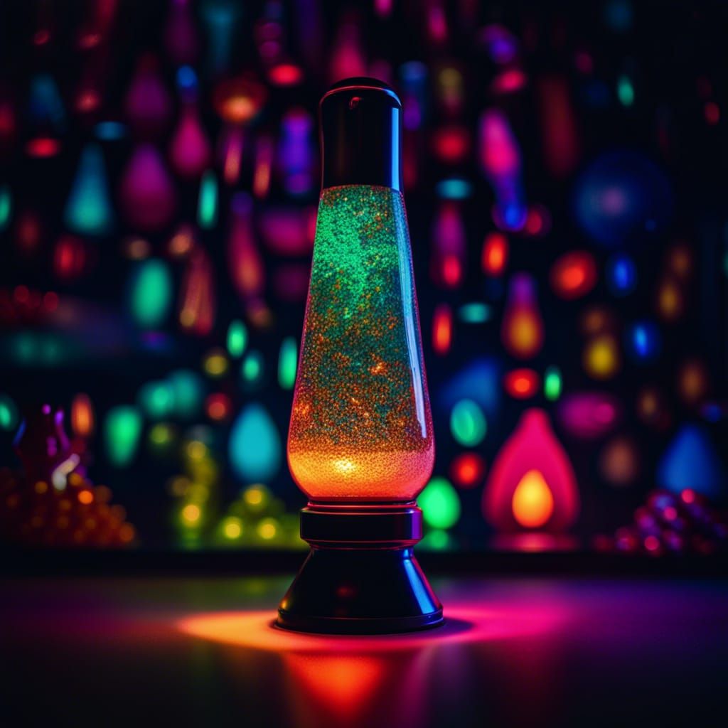 Groovy 90s Lava Lamp in Neon and Glitter