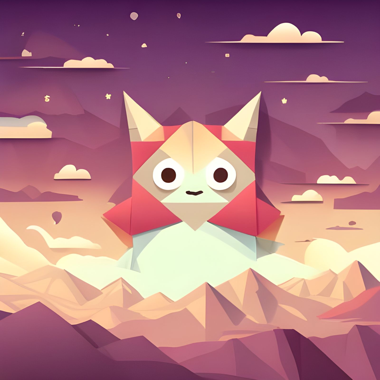 Monster Origami with Stunning Background