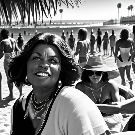 California Goddess Radiates Joy on 1980s Sunkissed Venice Be...