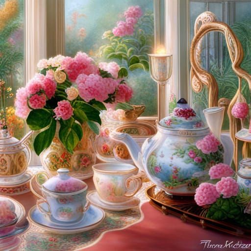 Art Deco Tea Room in Ethereal Sunroom