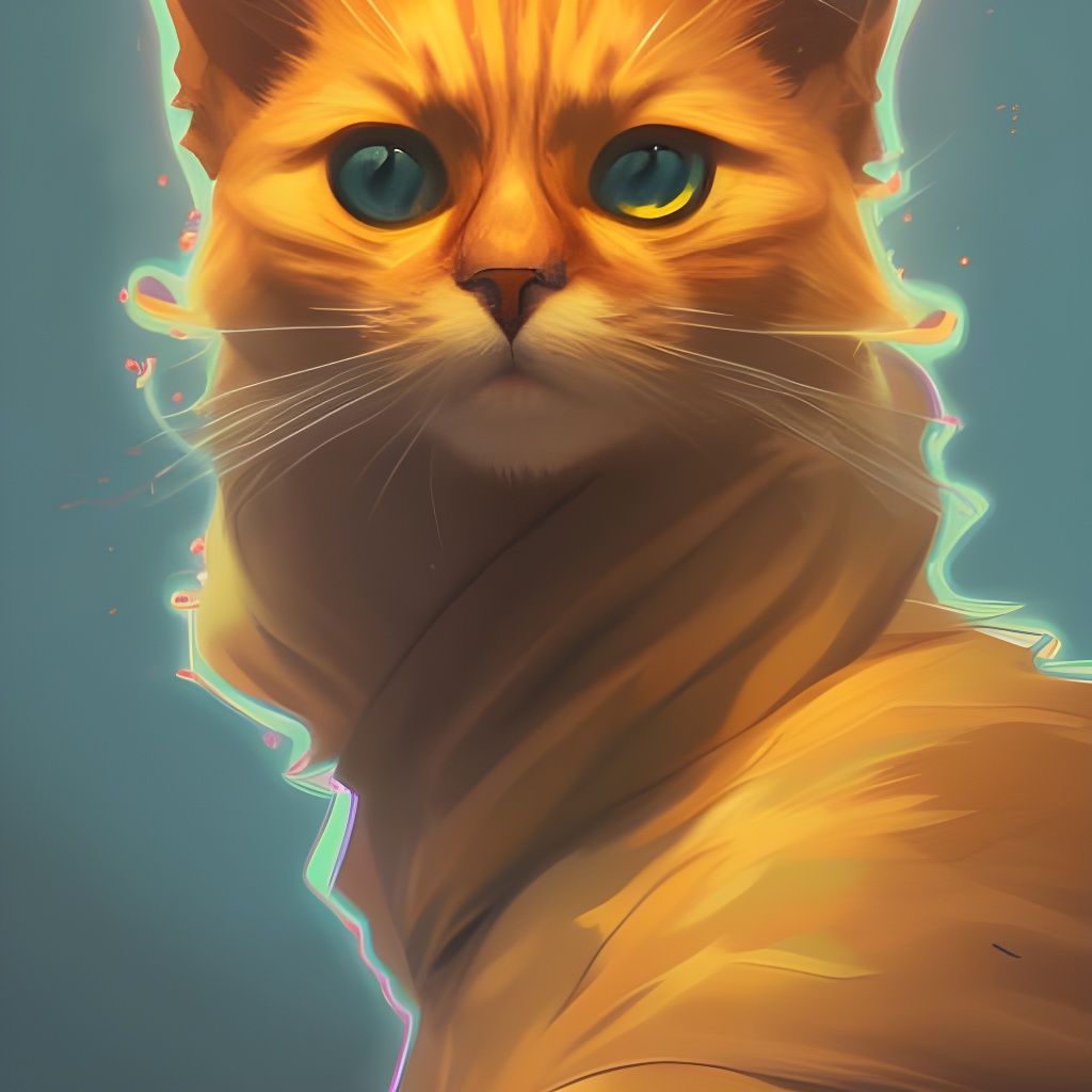 Hyperdetailed Ethereum Cat Portrait