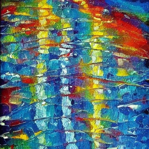 Abstract Rocks in Neo-Impressionist Expressionist Style