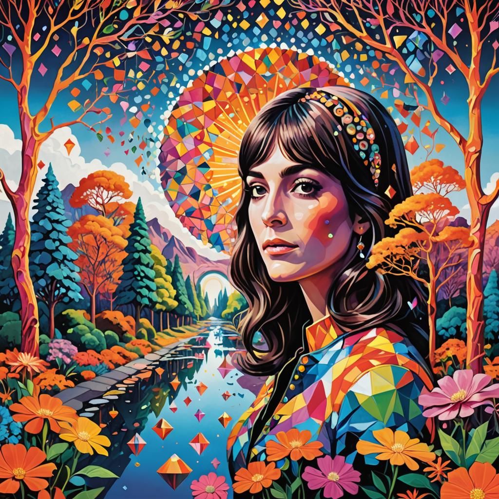 Psychedelic Landscape Inspired by 'Lucy in the Sky with Diam...