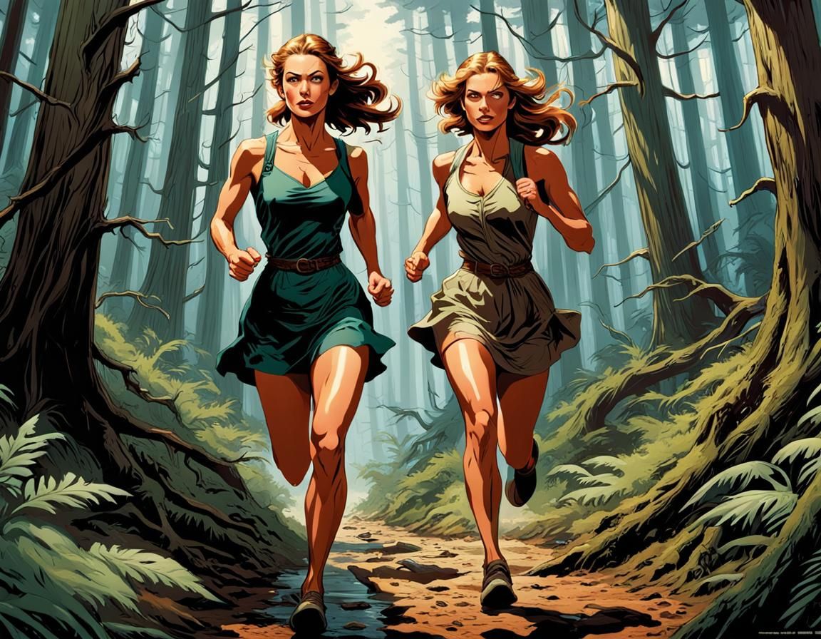 Fleeing Beauties: A Comic Book Art Escape