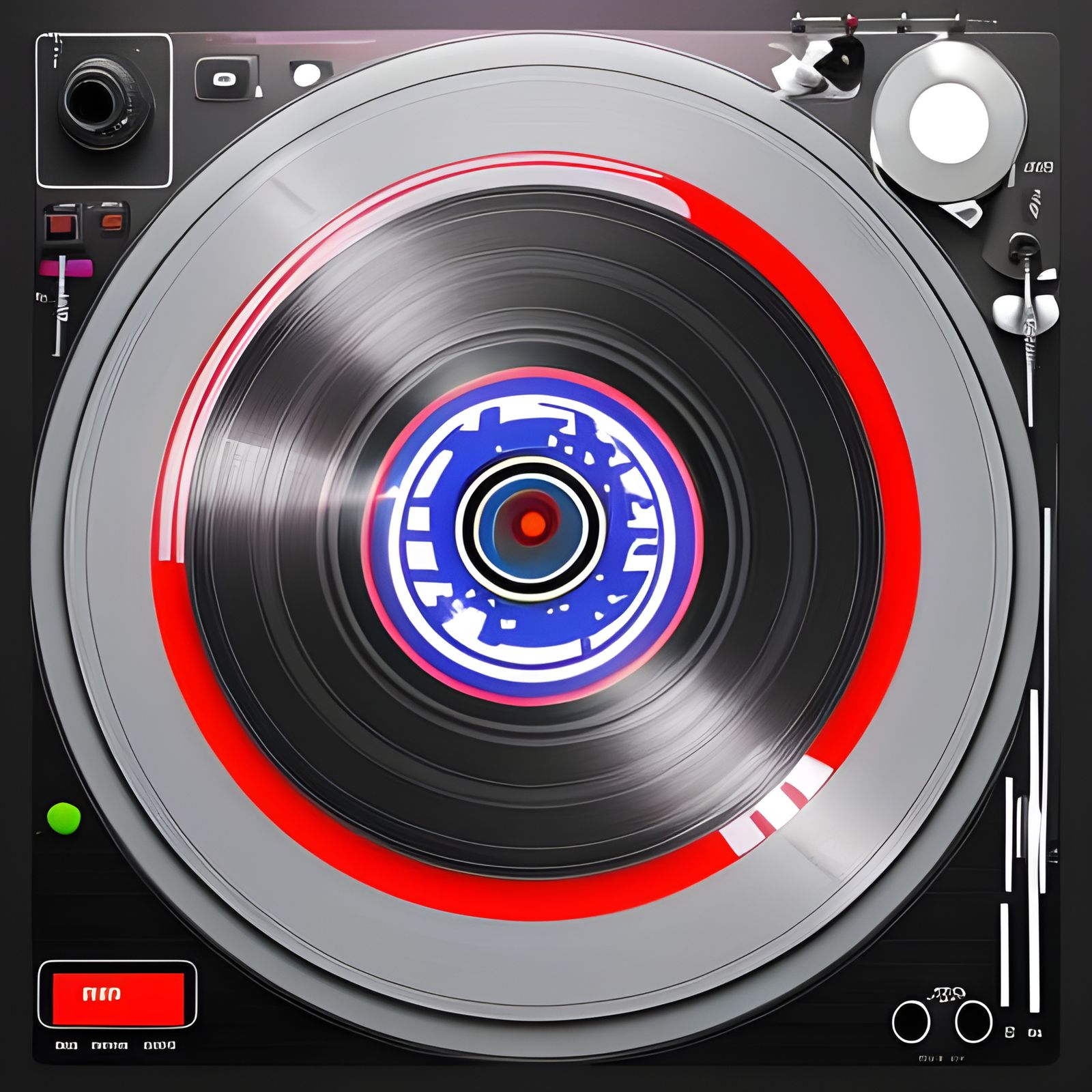 3D DJ Turntable Logo for Satirical Party