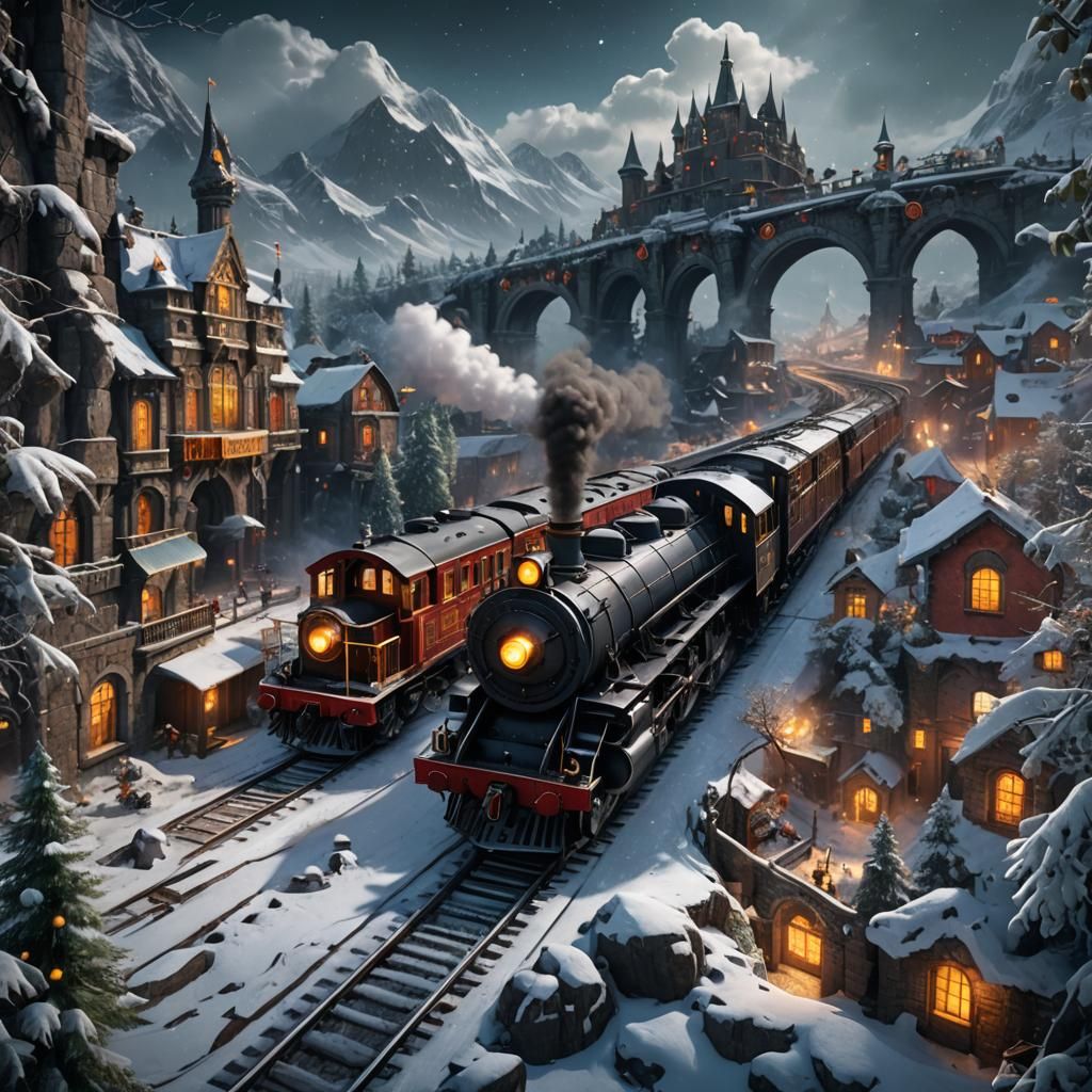 Fantastical New Year Train Concept Art