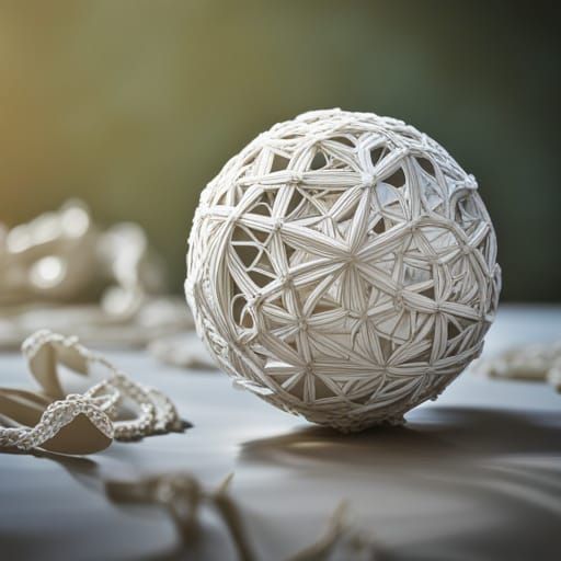 Intricate White Brussels Lace Ball Photography