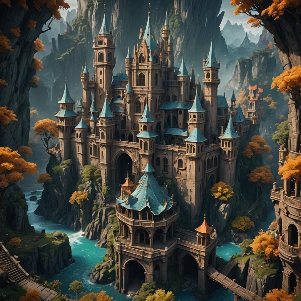 Fantastical Matte Painting with Intricate Details