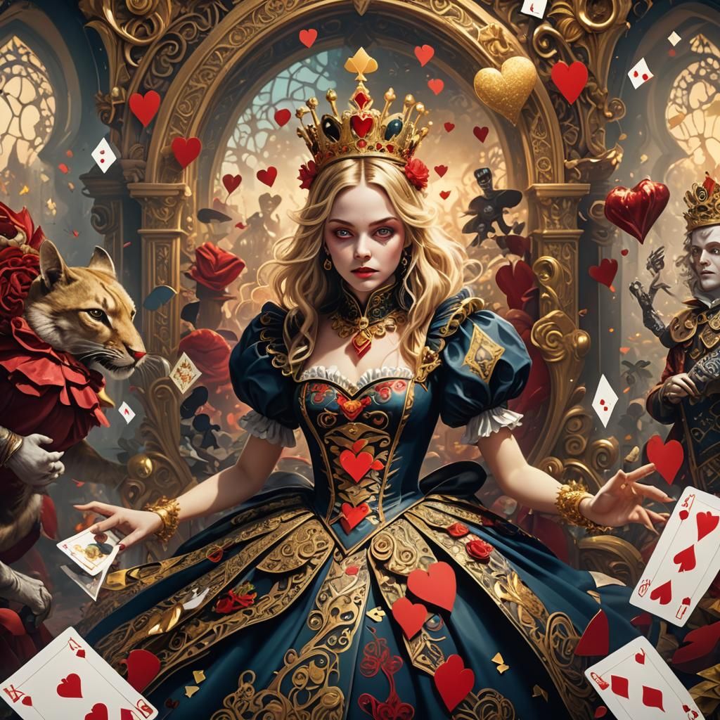 Alice in Wonderland: Queen, King, and Mythical Wonderland