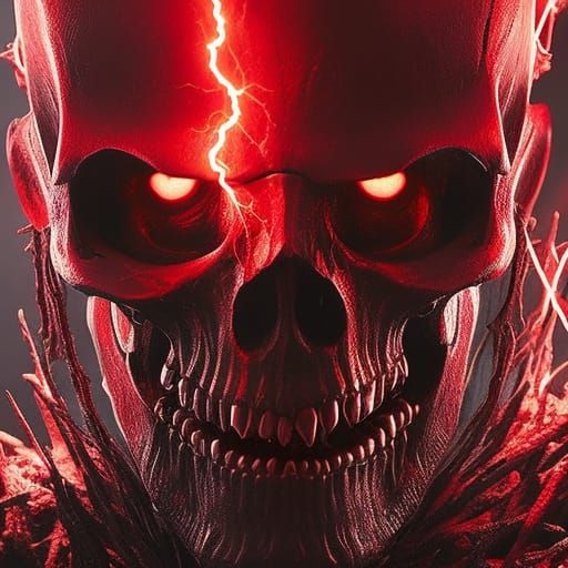Electric Red Skull
