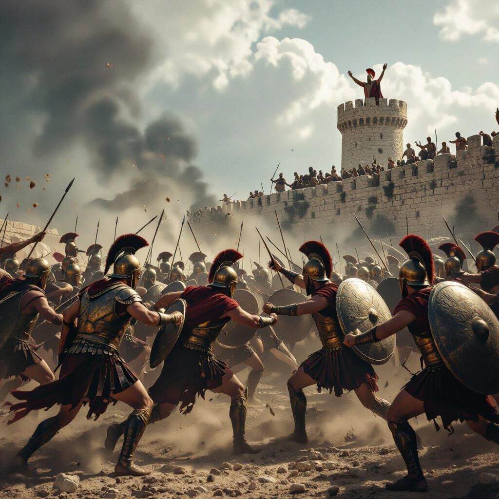 Epic Battle Outside Troy: Trojans Clash with Greeks