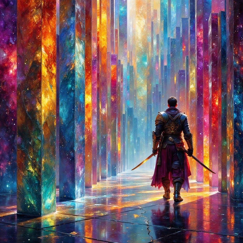 The walls and columns were impervious to his swords.