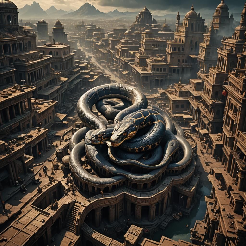 Epic Cobra in Detailed Digital Matte Painting