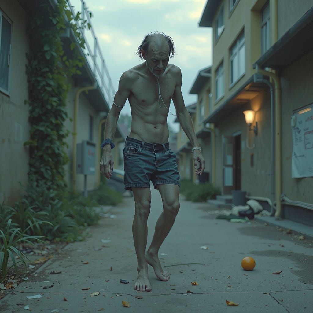 Hospital Patient in Dimly Lit Room: Cinematic Horror