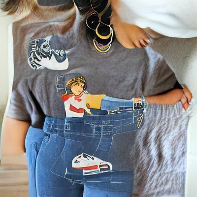 Retro Tomboy Fashion: Mom Jeans and Graphic Tee