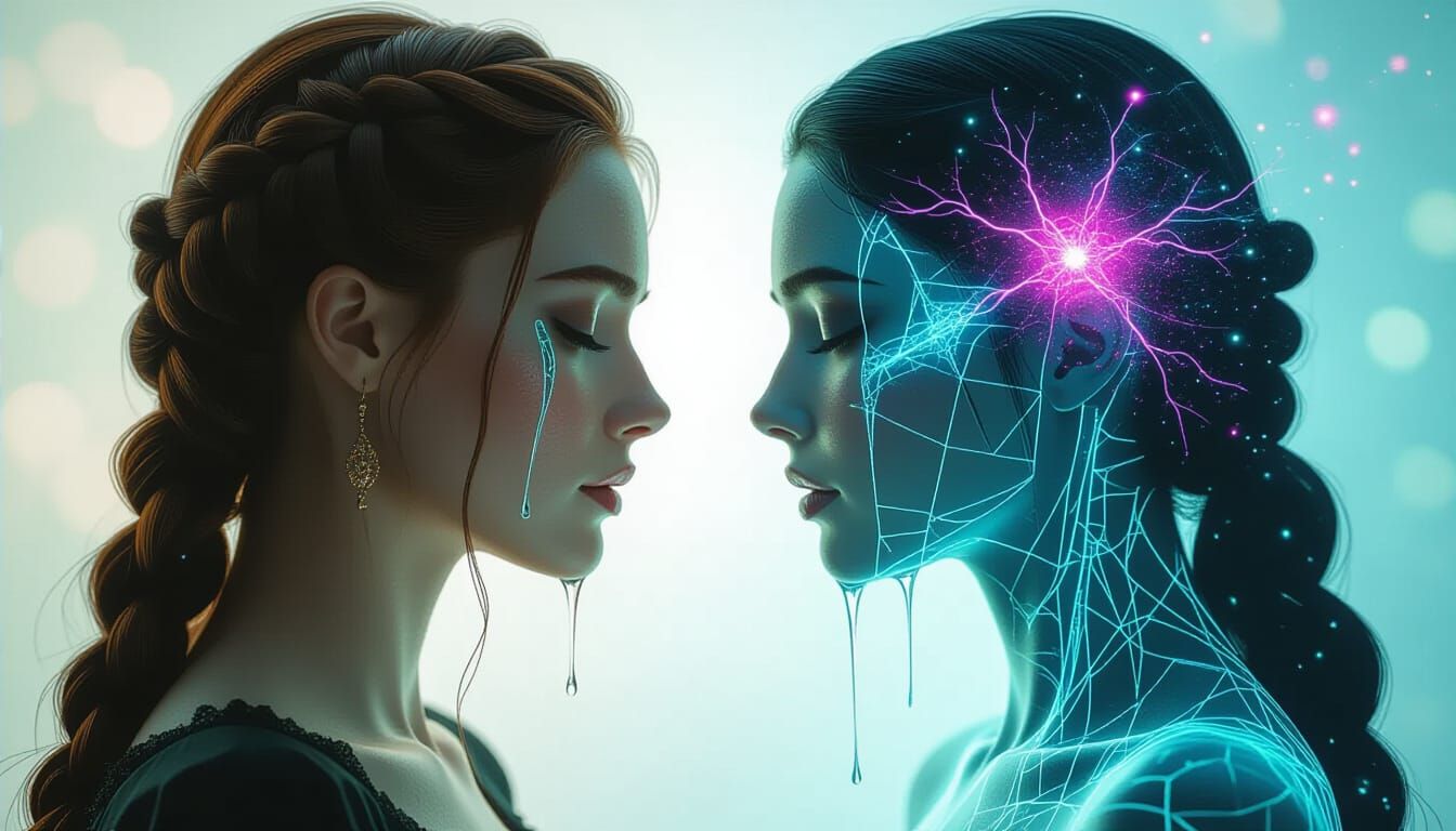 Cracked Reflection: A Holographic Digital Art Piece