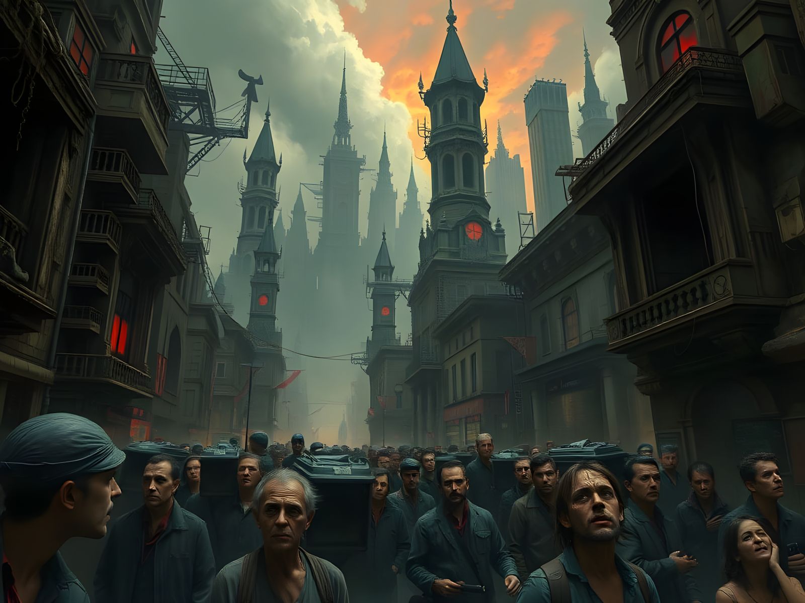 Dark Fantasy Totalitarian State, Horror Art