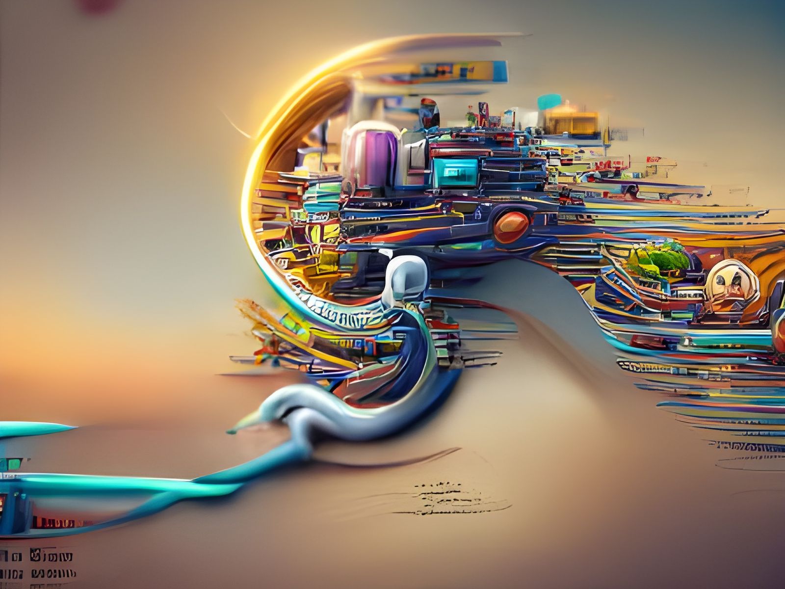 Endless Loop of Life: 8k Digital Illustration