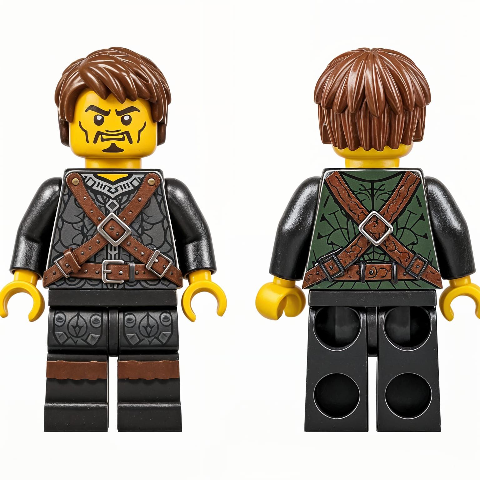 Medieval Rogue Minifigure in Leather Armor