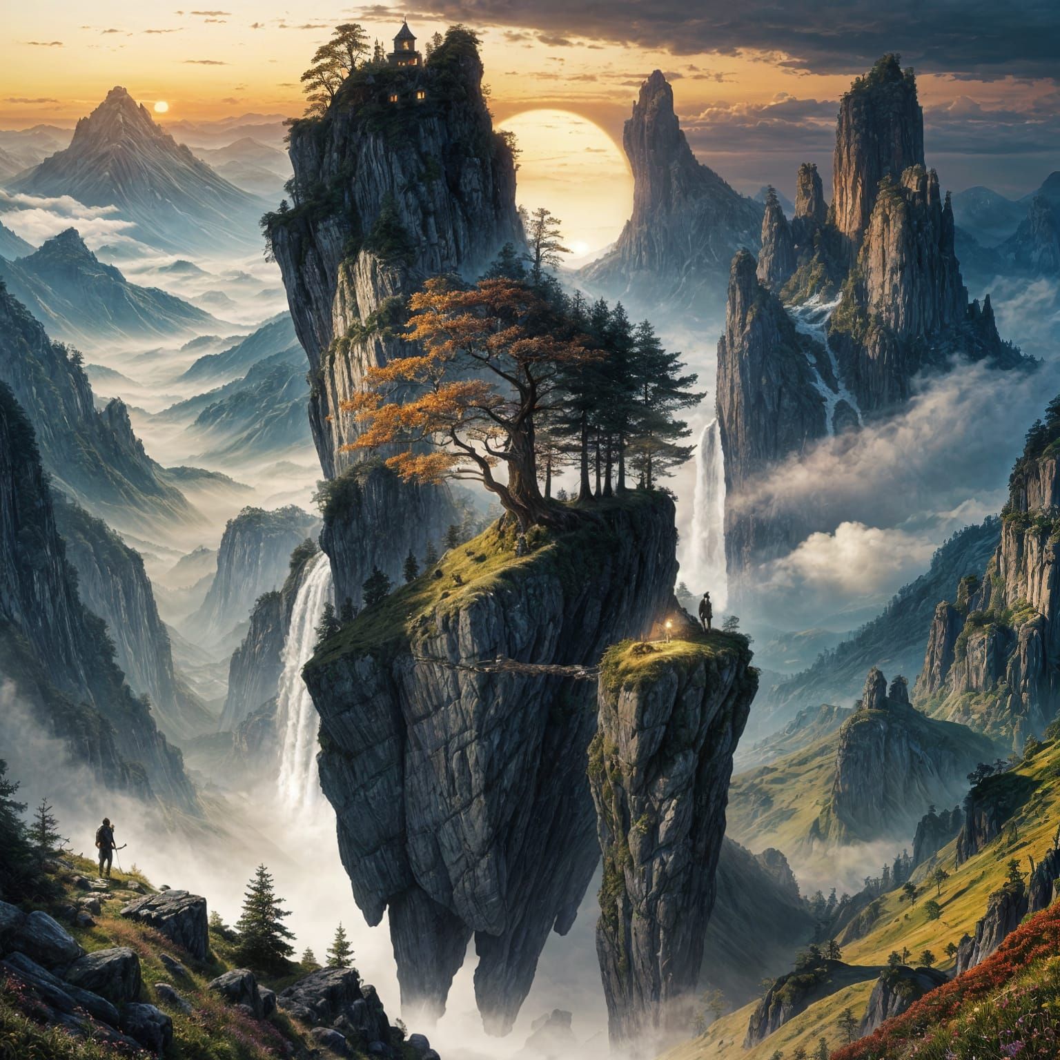 Colorful Landscape Art in Sci-Fi Fantasy Style