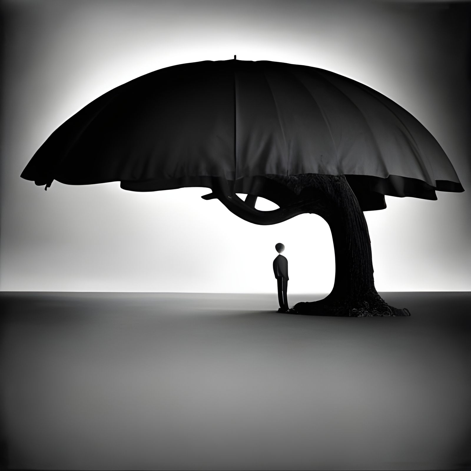 Emotionally Moving Surrealist Photograph in Black and White