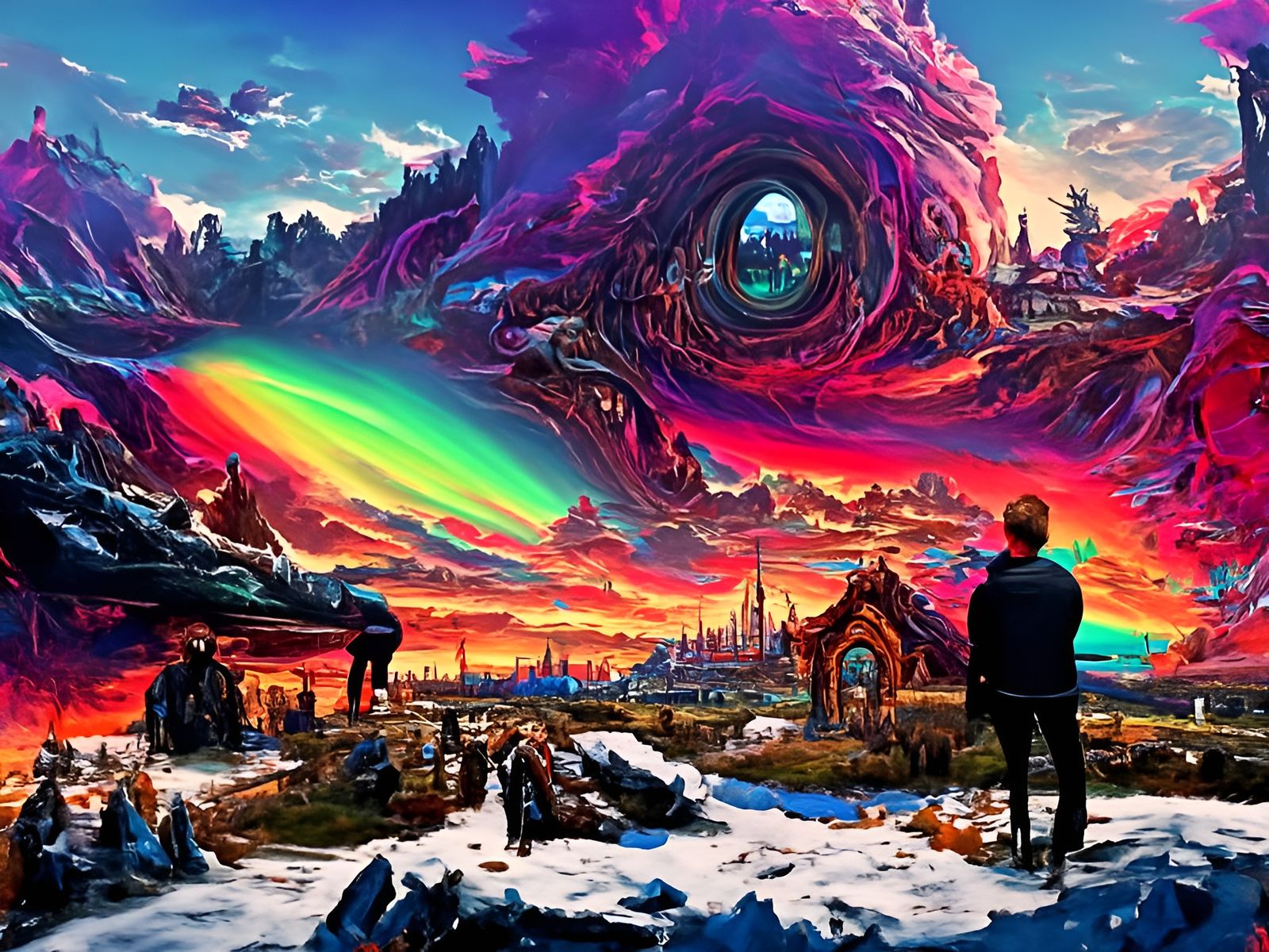 Surreal Landscape: A Hyperdetailed Digital Masterpiece
