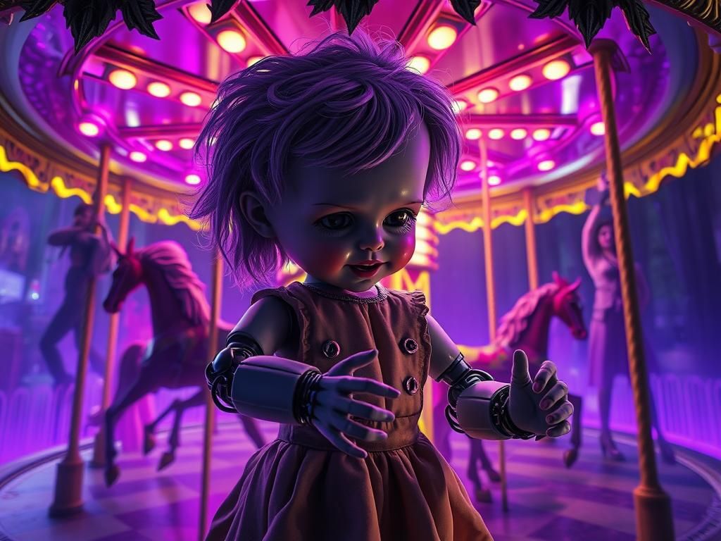 Unsettling Doll in Dark Fantasy Style