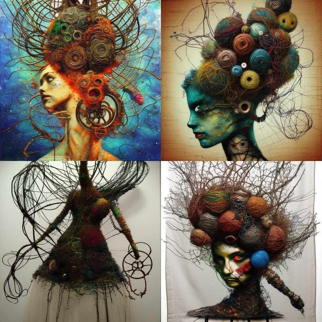 Post-Apocalyptic Yarn Architecture in Art Nouveau Style