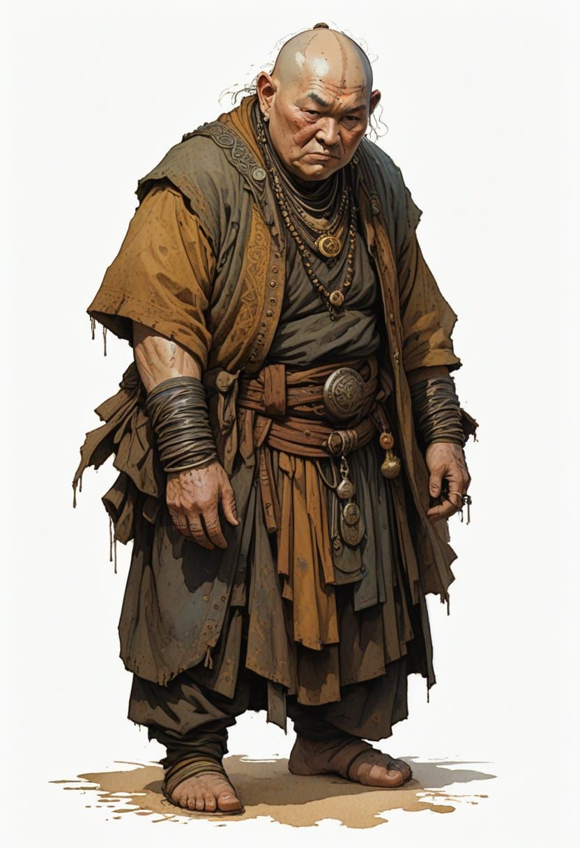 Fantasy Crone Portrait in Earthy Tones