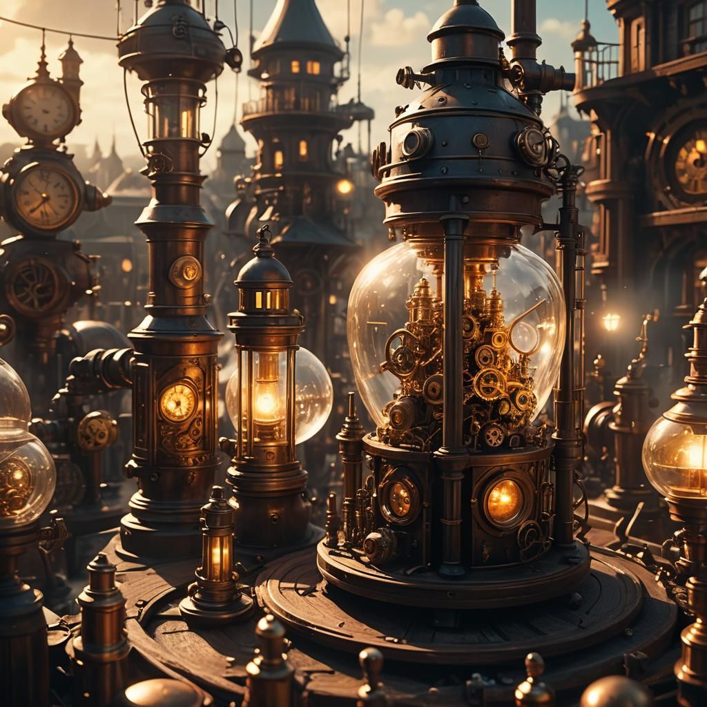 Steampunk World in a Bottle: Victorian Sci-Fi