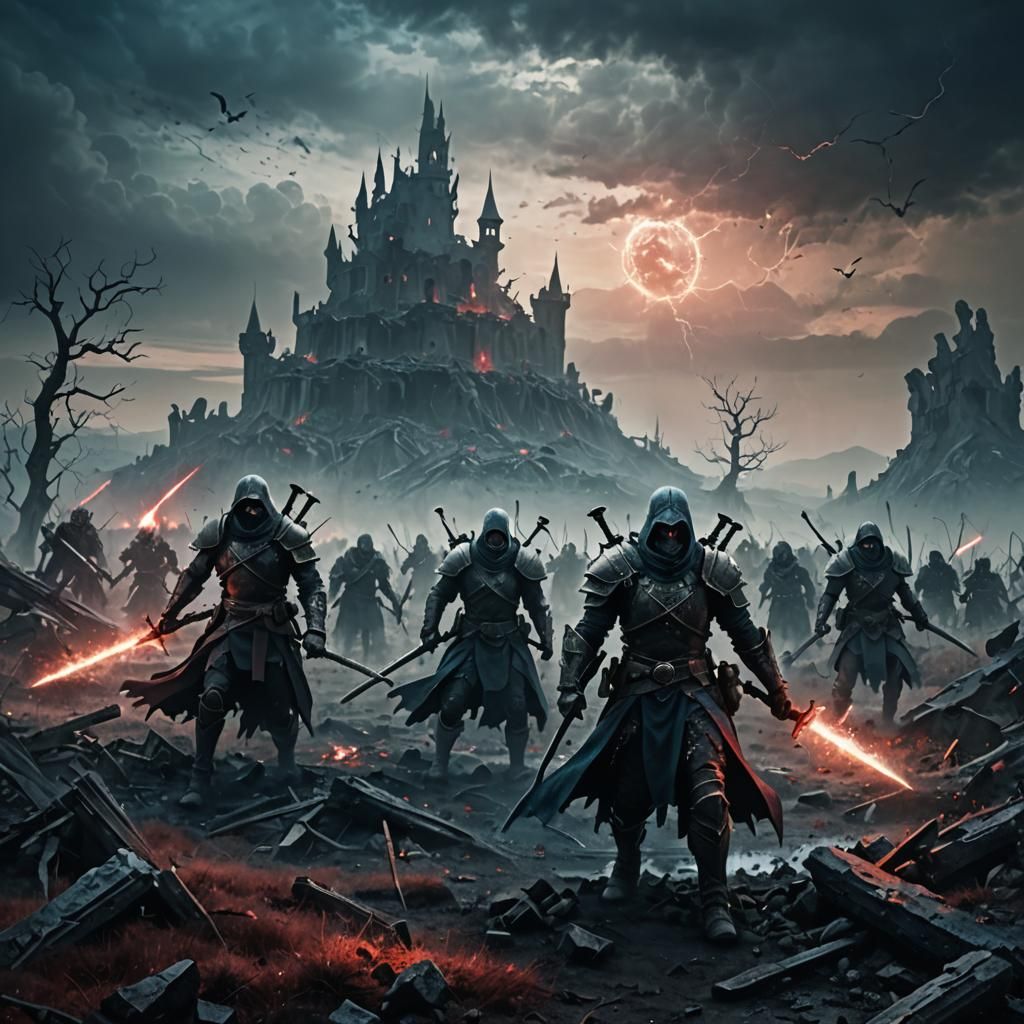 Ethereal Clashes in a Haunted Gothic Realm