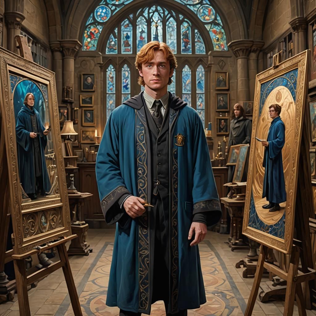 Harry Potter in Art Nouveau Hogwarts Robes