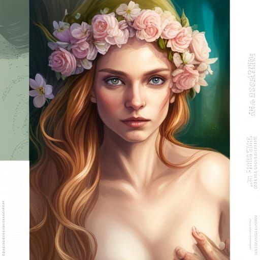 Elegant Fae Fairy Portrait in Enchanted Woodland