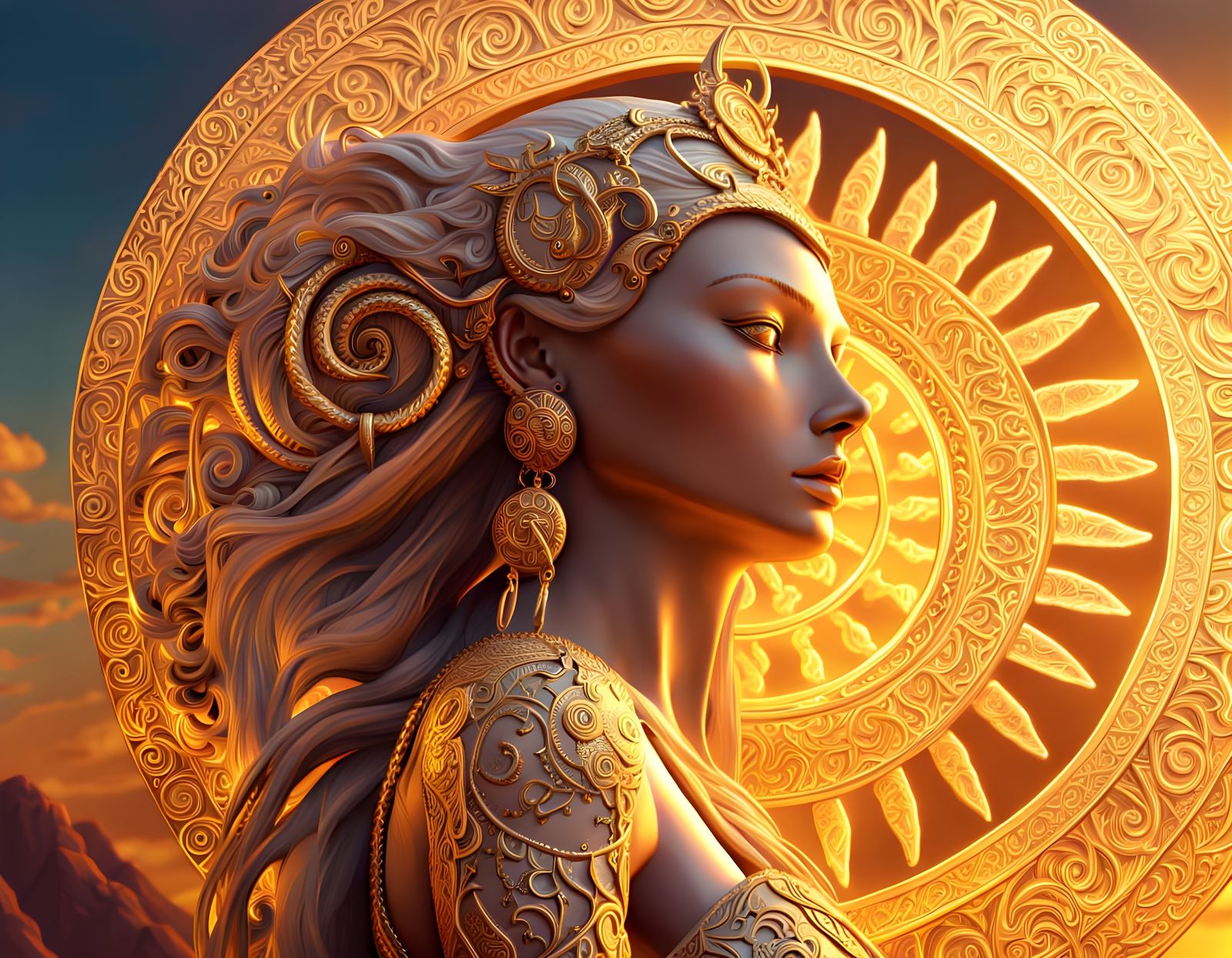 Dual-Faced Goddess of Fate Turns the Wheel