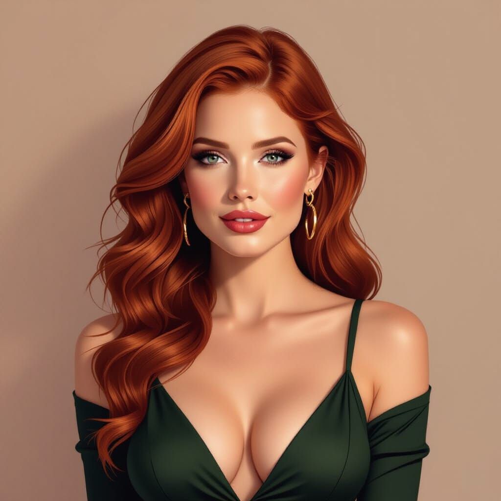 Hyperrealistic Portrait in Rose Hues, Splash Art