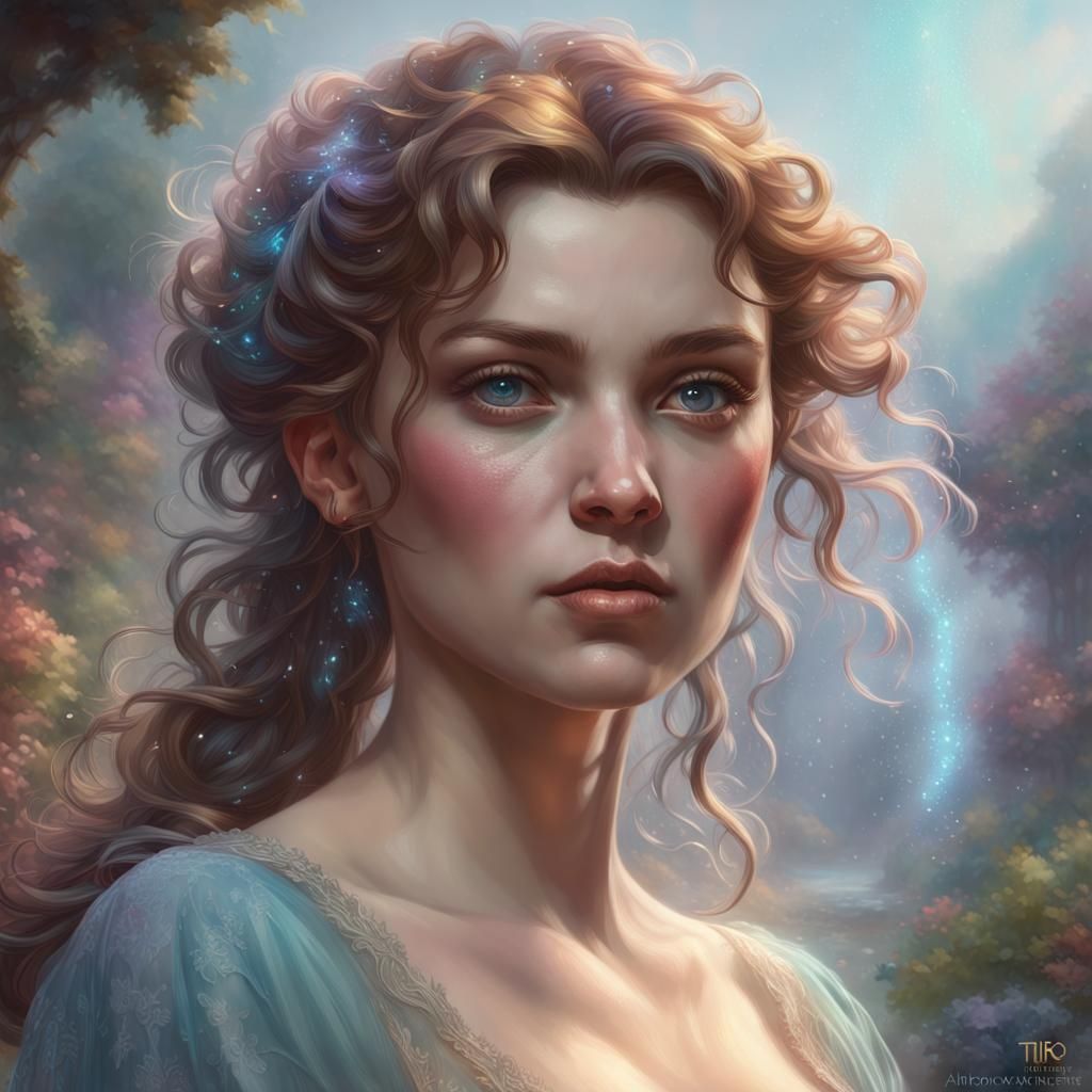 Ethereal Fantasy Portrait in Hyperdetailed Mist