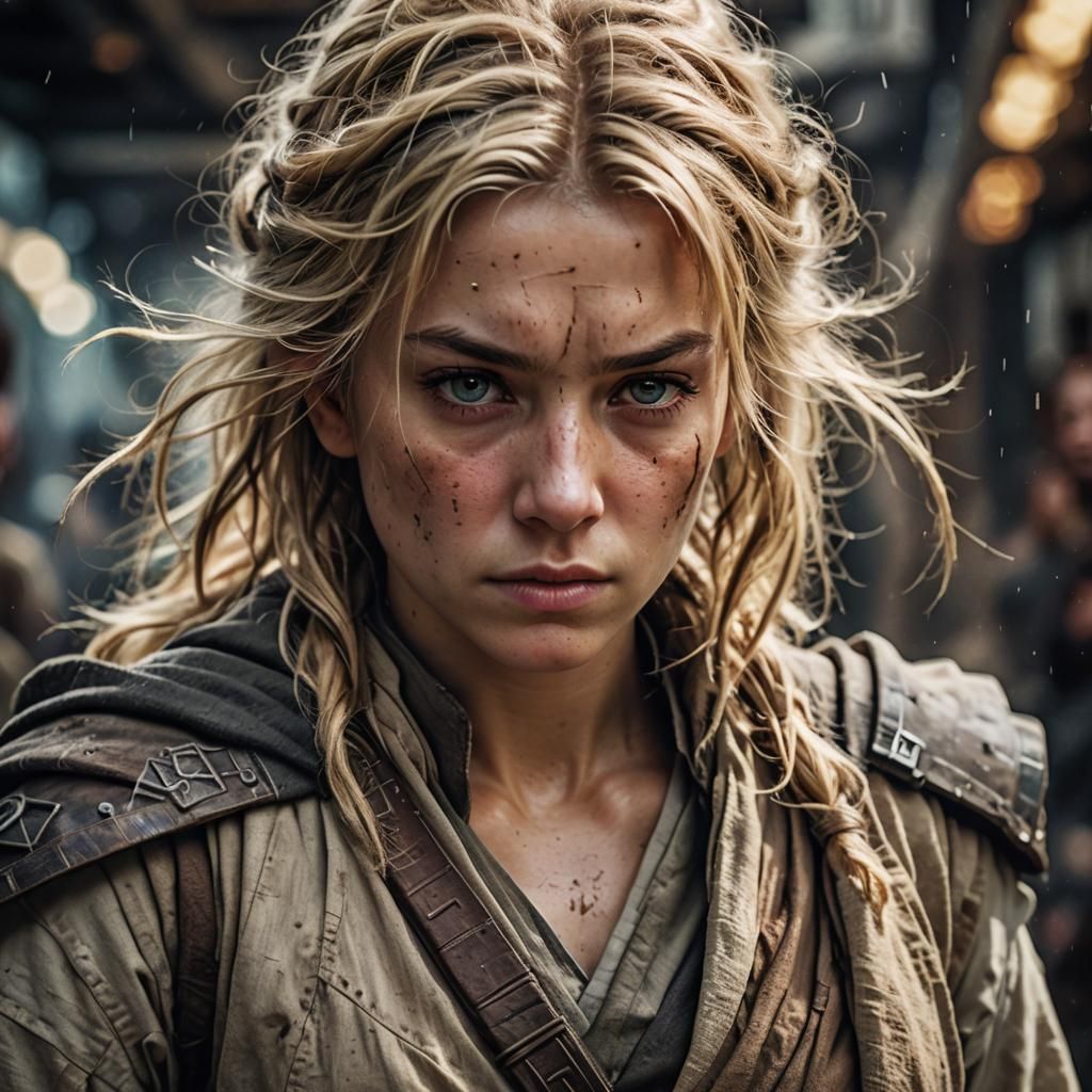 Hyperrealistic Female Jedi Knight Portrait