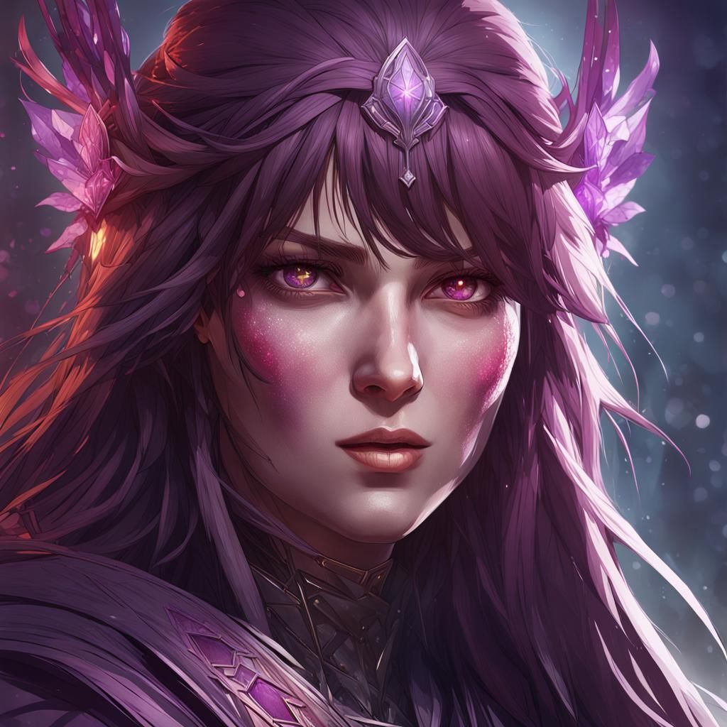 Scathach Portrait in Hyperdetailed Digital Art Style