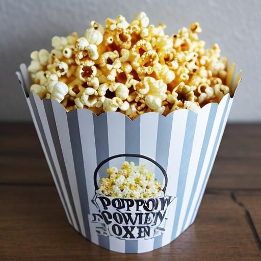 AI Generated Image of a Popcorn Box