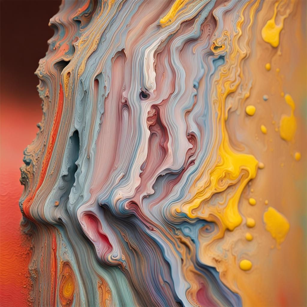 Abstract Layers of Colorful Paint
