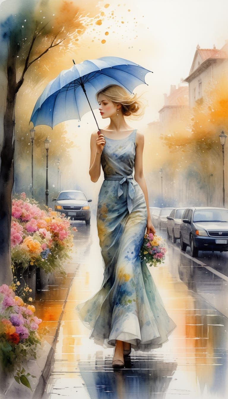 Umbrellas in the spring Rain!