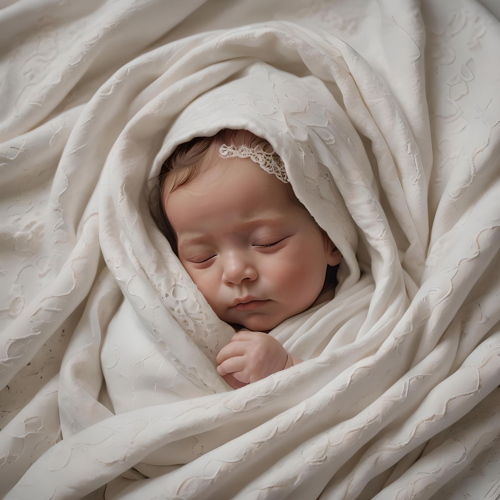 Touching Mother and Baby Portrait